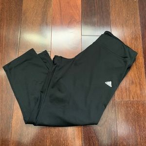 Adidas Knee Length Black Climalite Leggings